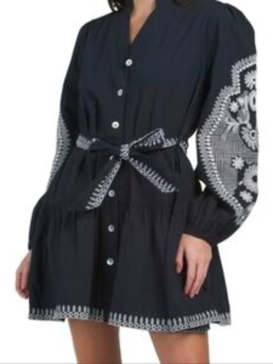 7 For All Mankind Dresses & Skirts - 7 For All Mankind~ NWT!!~ Navy embroidered min dress.